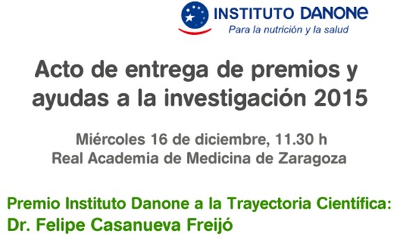Entrega del Premio Instituto Danone a Felipe Casanueva